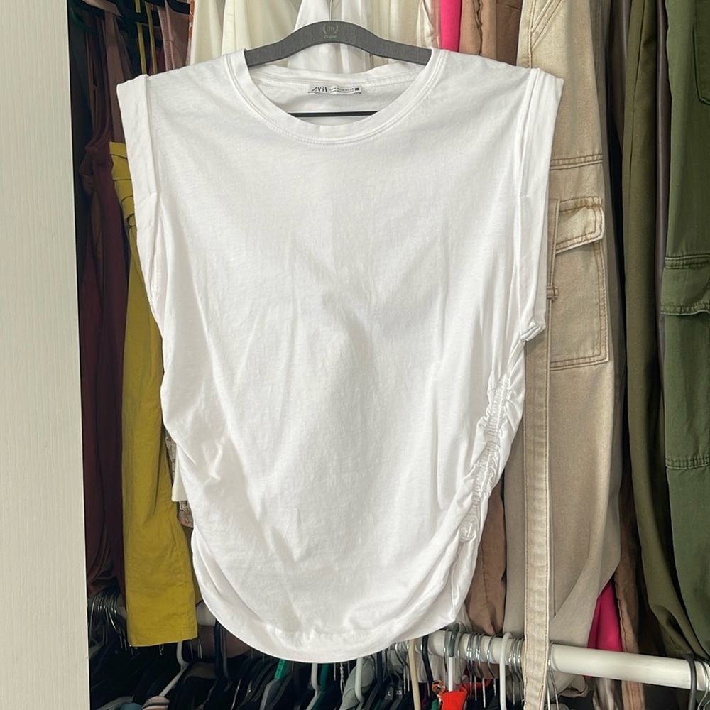 Zara white top
